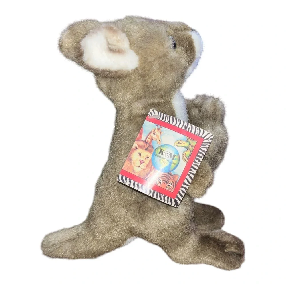 Vintage 1994 K&M International Kangaroo with Joey Plush Stuffed Animal NWT 10